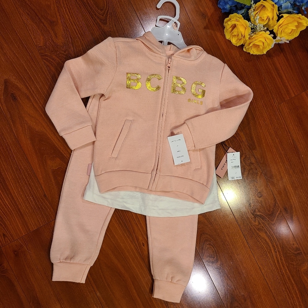 BCBG Girls Pink 3pc Sweat Pants Sets  Sizes 2T, 3T or 4T